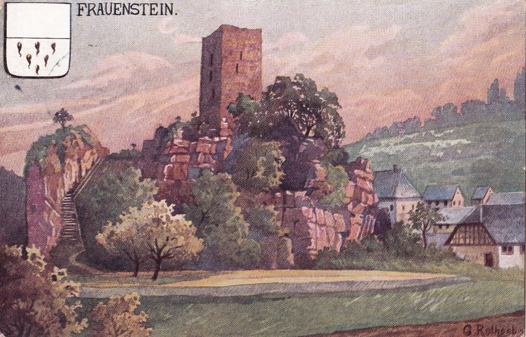 Gemälde der Burg auf einer Postkarte von 1910